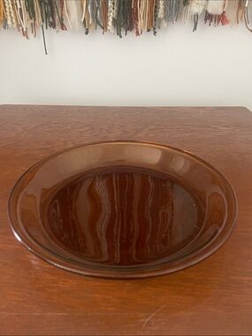 Amber Glass anchor hocking pie dish